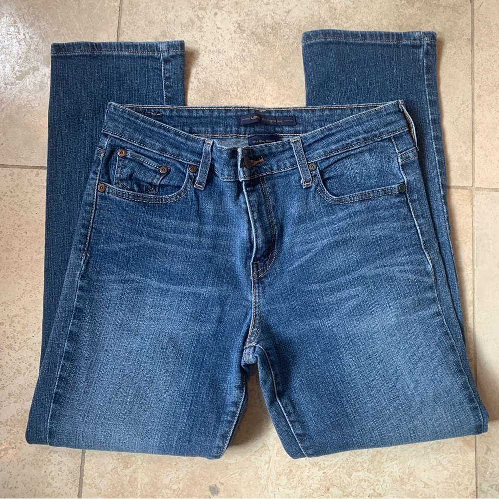 LEVI’S Mid Rise Skinny Stretch Whiskered Denim Jeans 10S 4/6